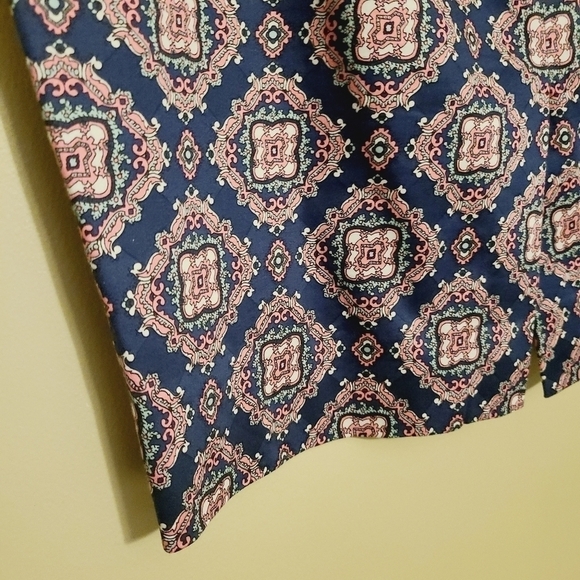 J. Crew Factory | Navy & Pink Floral Pencil Skirt (Size 10) - Picture 8 of 12